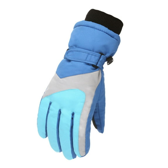 Gubotare Winter Gloves for Kids Kids Fleece Gloves Winter Full Fingers Gloves Soft Warm Mittens for Boys Girls Outdoors Activity Supplies (Blue,M)