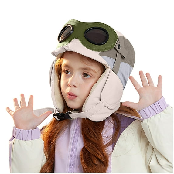 Gubotare Winter Hat Girls 3 in 1 Beanie Hat for Boys Girls 3 in 1 Beanie Hat with Scarf and Mask, Warm Winter Neck Fleece Knitted Sets for Outdoor (Beige,One Size)