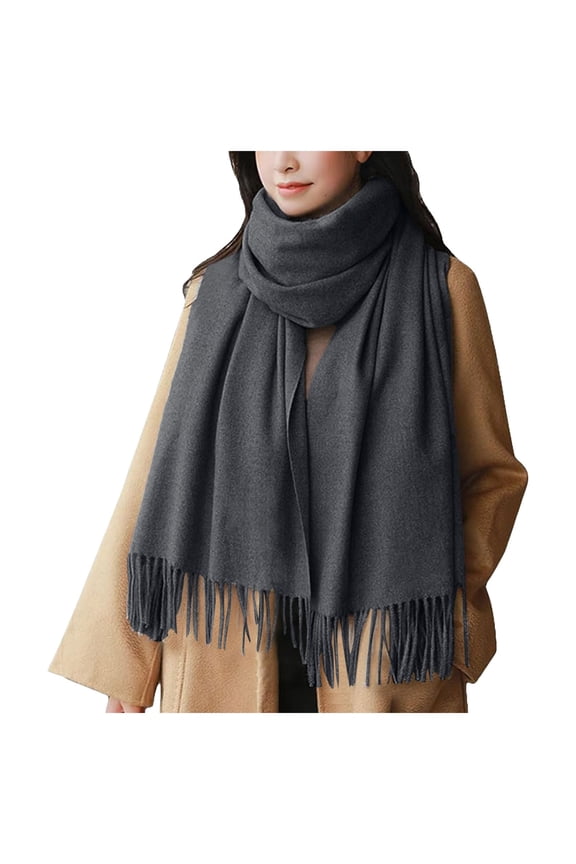 Winter Hood Hat Scarf Gloves 3 in 1 Hooded Scarf for Women Men Fur Shawl for Women (Dark Gray,One Size)