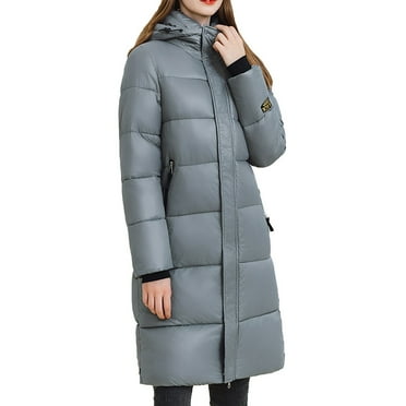 Gubotare Winter Jackets for Women Plus Size Womens Winter Down Puffer Jacket (Grey,XXL)