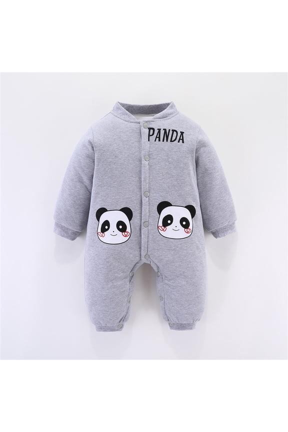 Winter Jumpsuit For Baby Boy Organic Cotton Baby Boy Girl Zip up Sleep N Play, Footless, Long/Short Sleeve,Gray 0-3 Months