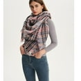 Gubotare Winter Scarf Women Winter Fashion Classic Knit Striped Shawls