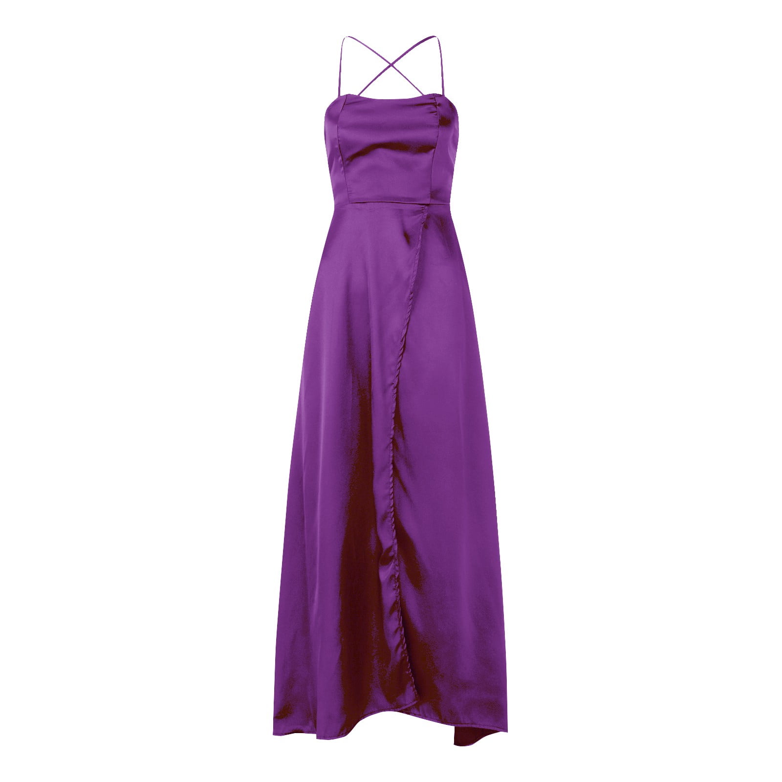 Gubotare Women Dresses for Formal Women's Floral Printed Deep V Neck Dresses  Tie Short Sleeve Party Maxi Dress (Purple,M) - Walmart.com