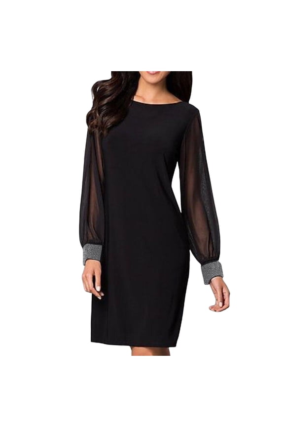 Women Elegant Square Neck Lantern Long Sleeve Midi Ruched Bodycon Dress Stretch Mesh Slim Party Dresses,Silver XXL