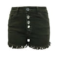 thumbnail image 1 of Gubotare Women Jean Shorts Jean Shorts for Women High Waisted Denim Shorts Stretchy Ripped Trendy Casual Frayed Hem (AG,Size XL), 1 of 5