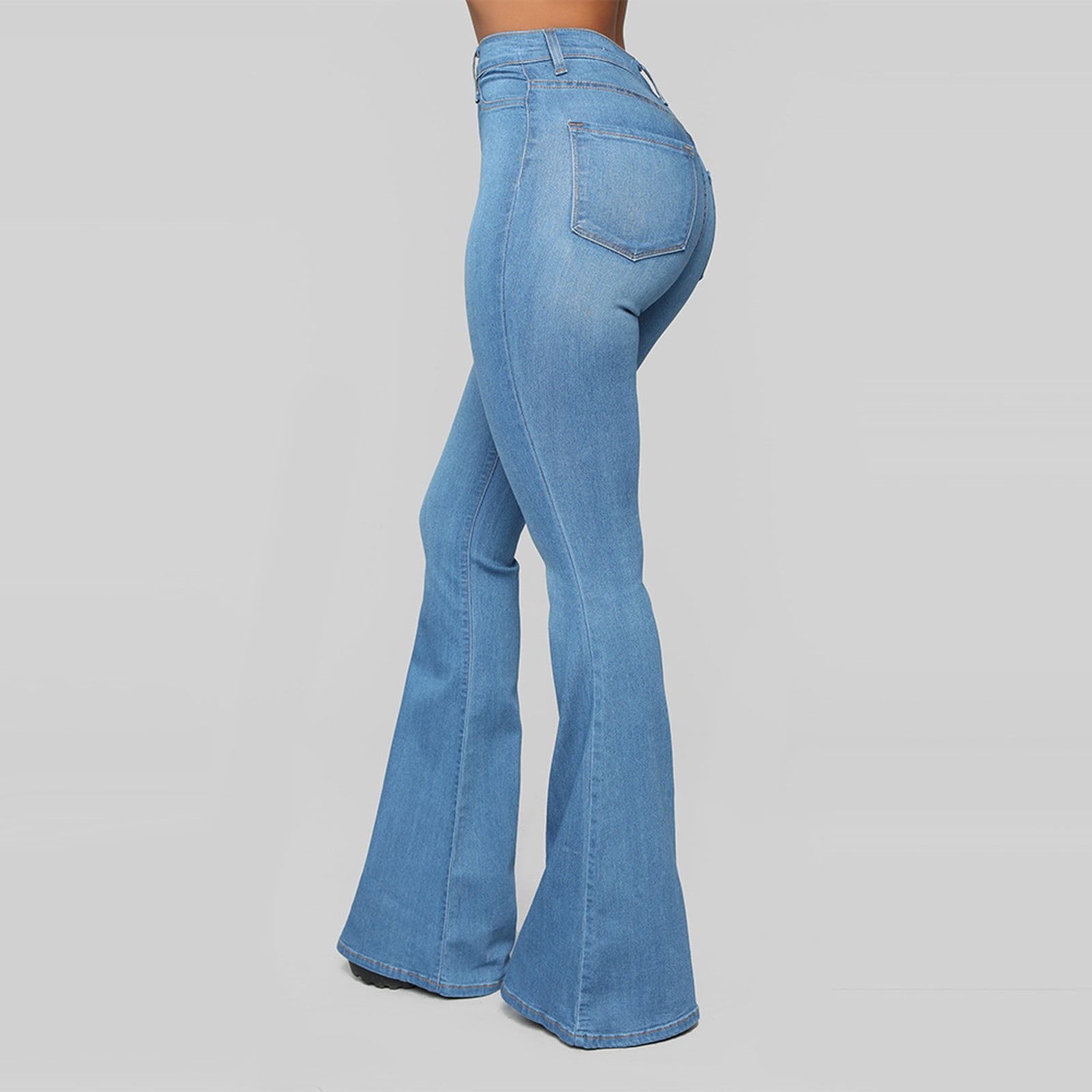 Gubotare Women Jeans Stretchy Women's Lined Jeans Winter Thermal Denim 