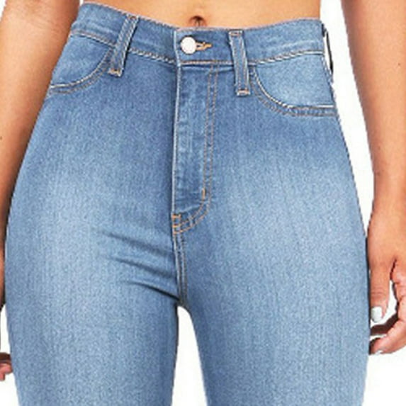 Gubotare Women Jeans Tall Plus Size Jeans for Women High Waisted Stretch Ripped Casual Distressed Skinny Jeans Capri Pants,Light Blue XL