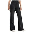 thumbnail image 1 of Gubotare Women Jeans Women's Plus Size Super Flare High Rise Pull On Jeans (Grey,S), 1 of 3