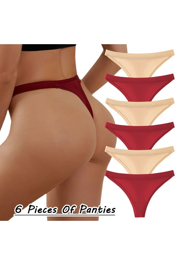 "Gubotare Women Panties Women Thong G String Cotton Thongs Panties V Waist Female Underpants Pantys Lingerie,E XL"