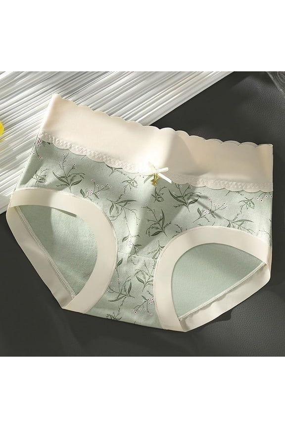 "Gubotare Women Panties Womens Transparent Seamless Lace Slit Panties Low Waist Bow Panties,Green L"