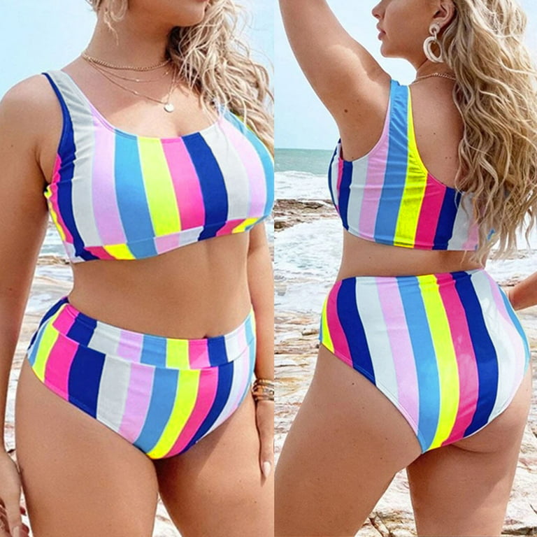 Bikini Sets for Women Push Up Bikini Swimsuits Triangle Cup Sized 2 Piece  Bathing Suit Tummy Control Swimming Suit Mom Gifts