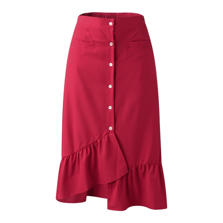 Gubotare Women'S Midi Skirt Women's Slit Bodycon Midi Skirt Split