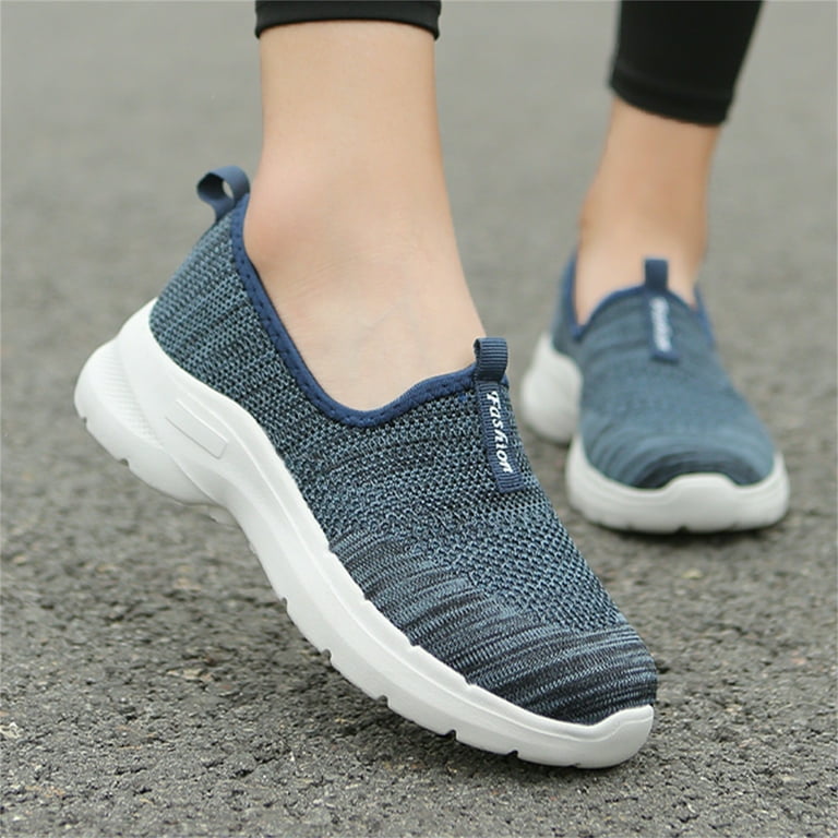  Slip On Sneakers Women Wide Width Walking Women's Fashion  Canvas Shoes Round Toe Lightweight Non-Slip Flat Shoes Classic Casual Fall  Soft Comfort Breathable Low Top Walking Sneakers Loafers Brown