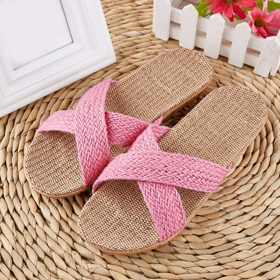 Gubotare Women Slippers Women's Feather recovery slide sandals with +Comfort,Pink