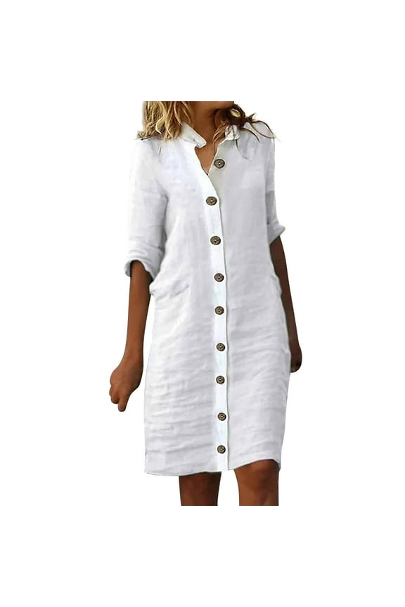 Women Summer Boho Maxi Dress Short Sleeve Midi Dress Twist Front V Neck Flowy Dresses for Summer,White XXXL