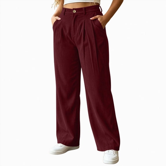 Gubotare Women Sweatpants Womens Wide Leg Sweatpants Baggy Lounge Pants High Waisted Drawstring Joggers Pant with Pockets (Wine,XXXL)