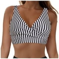 thumbnail image 1 of Gubotare Women Underwire Full Coverage Bikini Top Only Criss Cross Push Up Swim Crop Top Tie Back Bathing Suit(White,XXL), 1 of 9