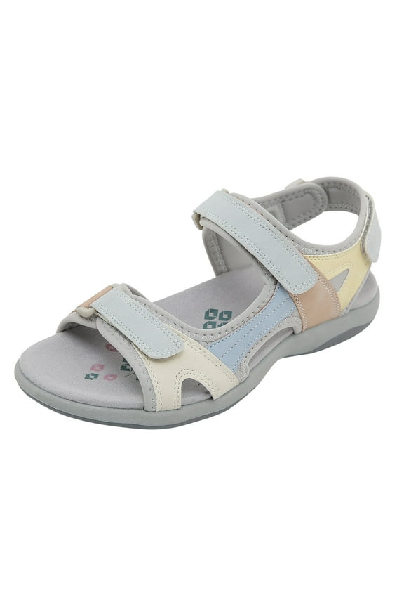 Women's Arch Support Sandals Orthotic Comfortable Walking Sandals Lightweight Adjustable Summer Outdoor Shoes (Beige,Size 9)