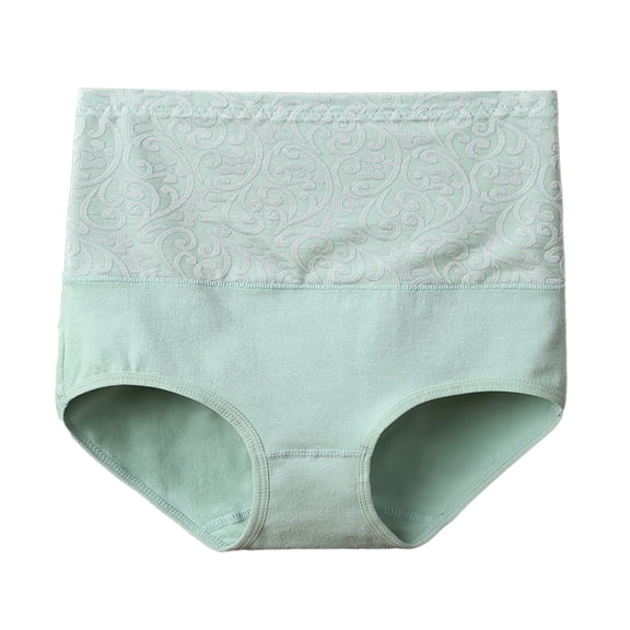 Gubotare Women's Bikini Underwear Classic Cotton Bikini Panties Period Underwear (Green,L)