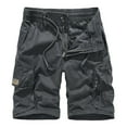thumbnail image 1 of Gubotare Women's Casual Fitted Multi-Pockets Twill Bermuda Cargo Shorts,Dark Gray 38, 1 of 3