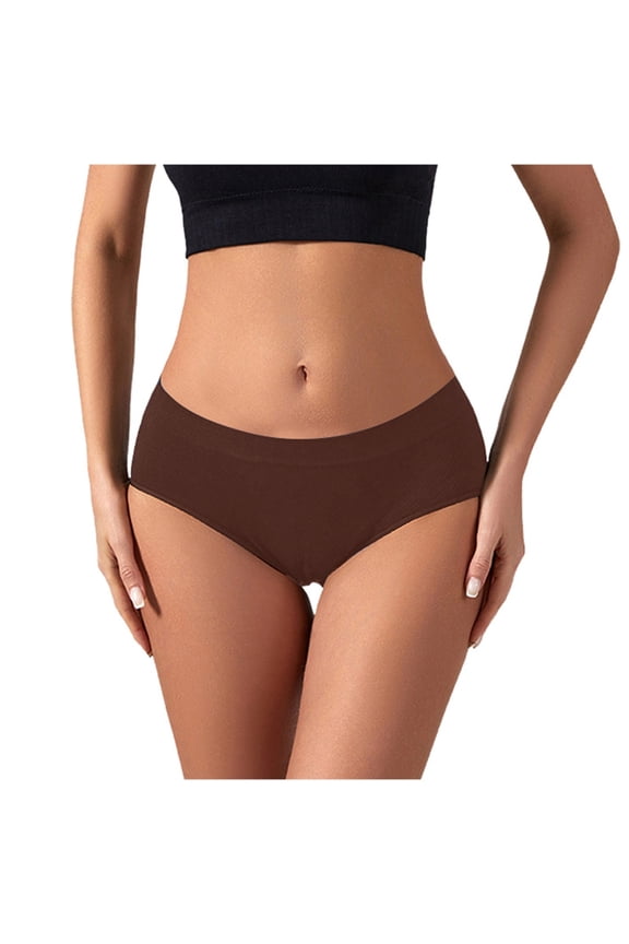 Women's Dig-Free Comfort Waist with Lace Cotton Hipster Period Underwear (Coffee,L)