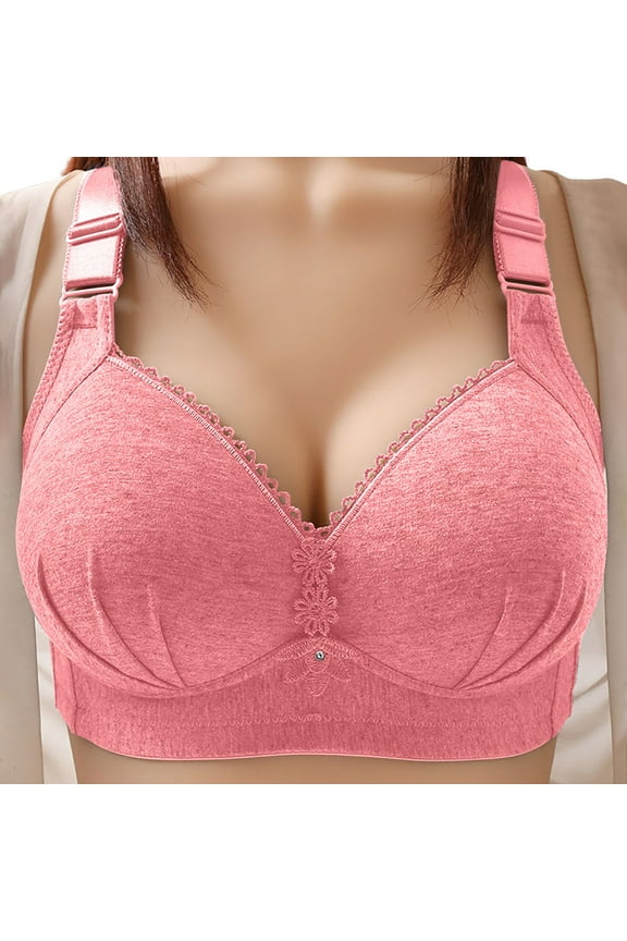 Women's Dreamwire Underwire Bra Seamless Stretch Wireless Lightly Lined Comfort Bra,Bright Pink 40