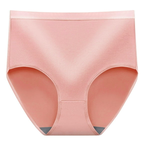 Gubotare Women's Hi-Cut Cotton Underwear Assorted High-Waisted Panties Seamless Underwear (Beige,M)