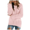 thumbnail image 1 of Gubotare Women's Oversized Crewneck Cable Knit Sweaters Fall Fashion 2025 Christmas Sweater Women (Pink,XXXXL), 1 of 7