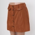 thumbnail image 1 of Gubotare Women's Plus Size Skorts High Waisted Skirts Shorts (Brown,L), 1 of 5