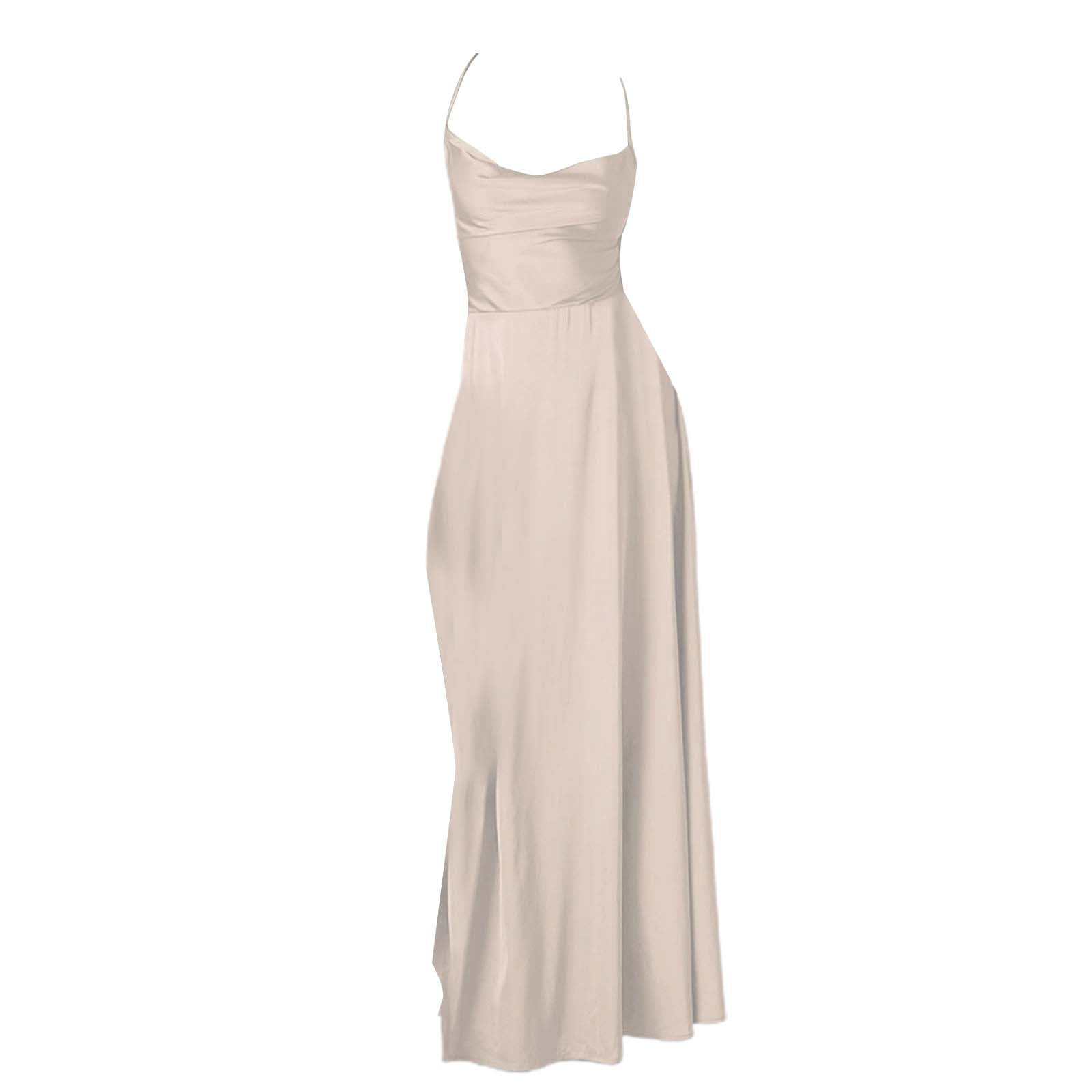 Gubotare Women's Prom Dress with Slit Satin Bridesmaid Dresses Long Evening Formal Party Gown (Khaki,L) - Walmart.com Gubotare Women's Prom Dress with Slit Satin Bridesmaid Dresses Long Evening Formal Party Gown (Khaki,L) - Walmart.com