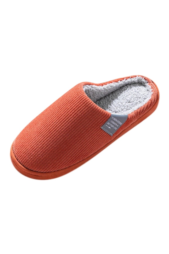 Womens Bedroom Slippers Women's Slippers Ladies Memory Foam Slippers Non-slip Rubber Bottom Ladies Home Slippers Warm Plush Lining Bedroom Comfortable Home Shoes Size 7 (Orange,7)