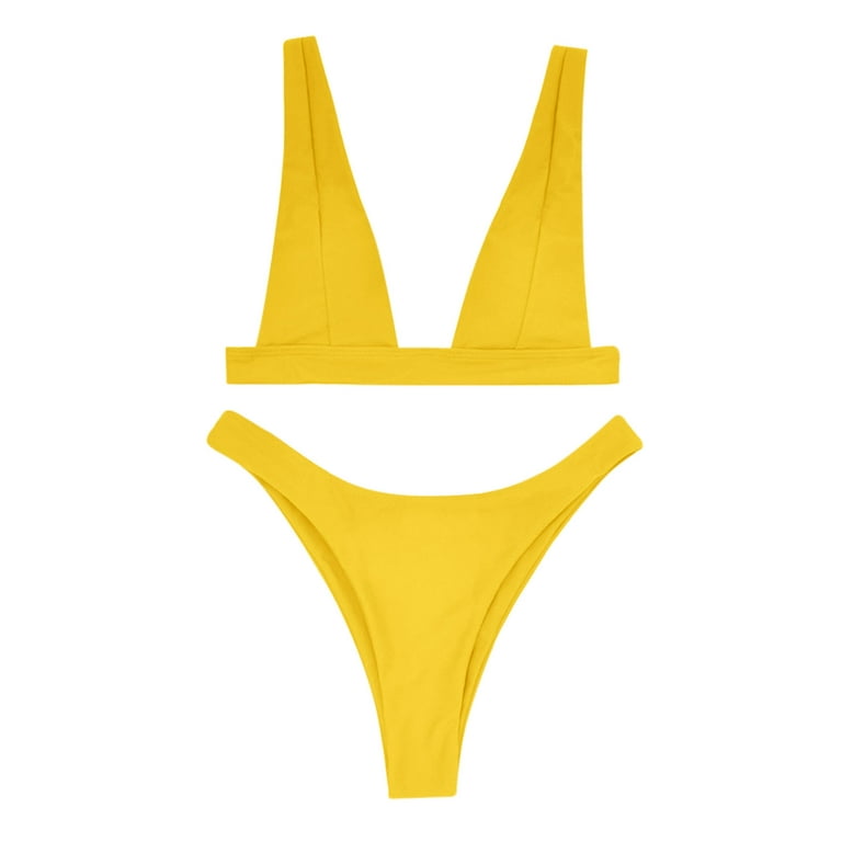 Gubotare Women'S Bikini Swimsuits Women's Halter Tie Side Triangle