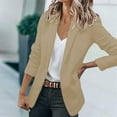 thumbnail image 1 of Gubotare Womens Blazers Casual Women's Blazer Suit Open Front Cardigan Long Sleeve Work Office Blazer Jacket (Khaki,S), 1 of 3