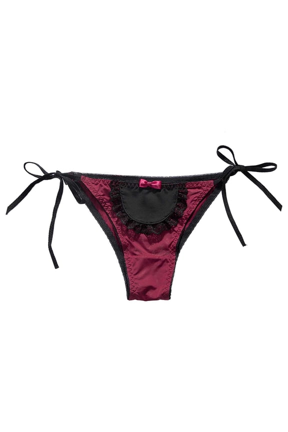 Womens Boxers Women's Underwear Hollow Out Transparent Panties String Seamless Briefs Tanga,Red M