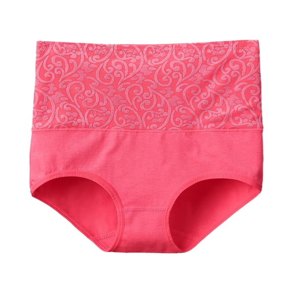 Gubotare Womens Cotton Underwear Sexy Lace Panties Soft Breathable Cotton Bikini for Ladies Period Underwear for Women (Watermelon Red,4XL)