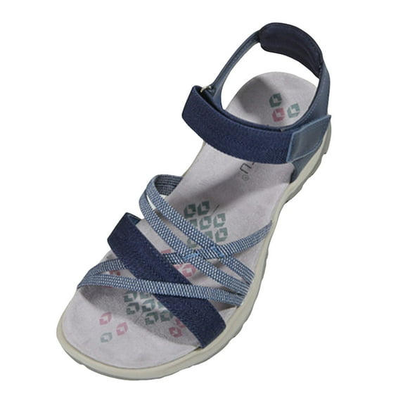 Gubotare Womens Hiking Sandals Sport Sandals Straps with Adjustable Hooks Arch Support Beach Vacation Casual Camping (Blue,Size 11)