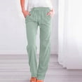 thumbnail image 1 of Gubotare Womens Pants Casual Womens Wide Leg High Waist Straight Leg Casual Pants Stretch Comfy Pockets Relaxed Fit (Grey,XL), 1 of 4