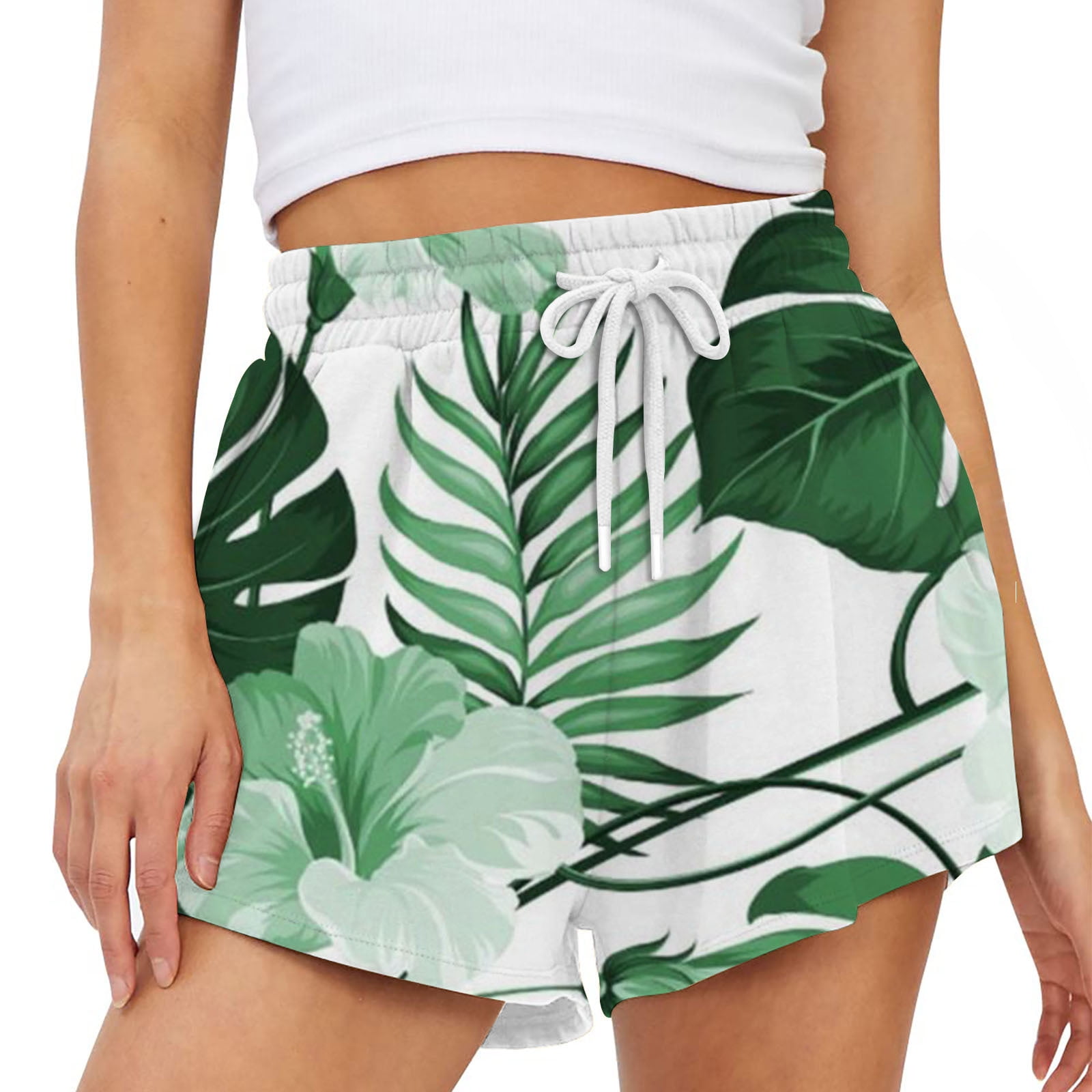 Green plaid best sale shorts womens