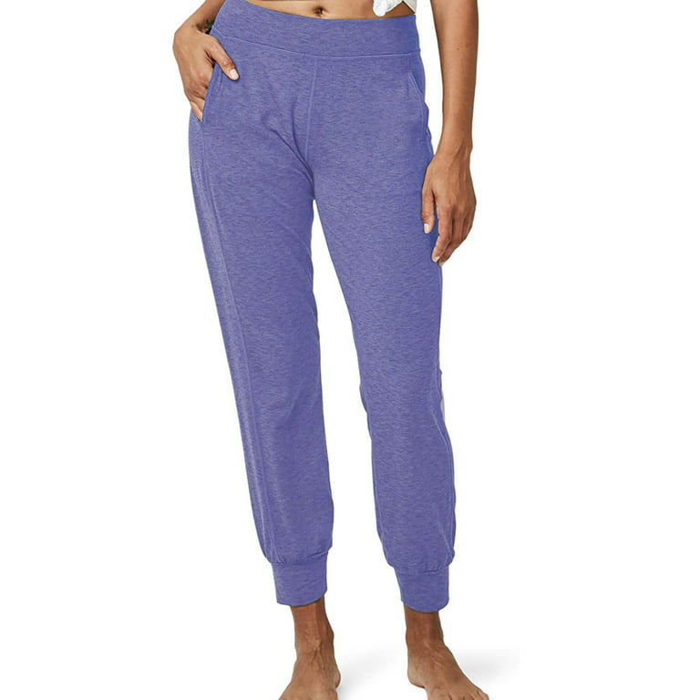 Gubotare Womens Yoga Pants Petite Women's Bootcut Yoga Pants with Pockets,  High Waist Workout Bootleg Yoga Pants Tummy Control 4 Way Stretch Pants,Purple  XXL 