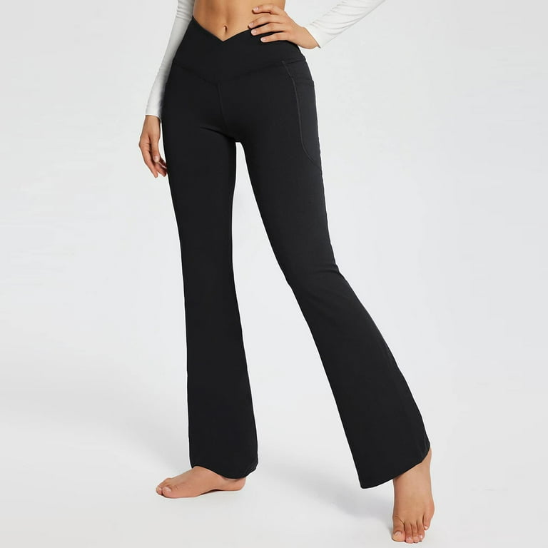 Gubotare Yoga Pants For Women With Pockets Leggings with Pockets for Women,  High Waisted Tummy Control Workout Yoga Pants,Black M 