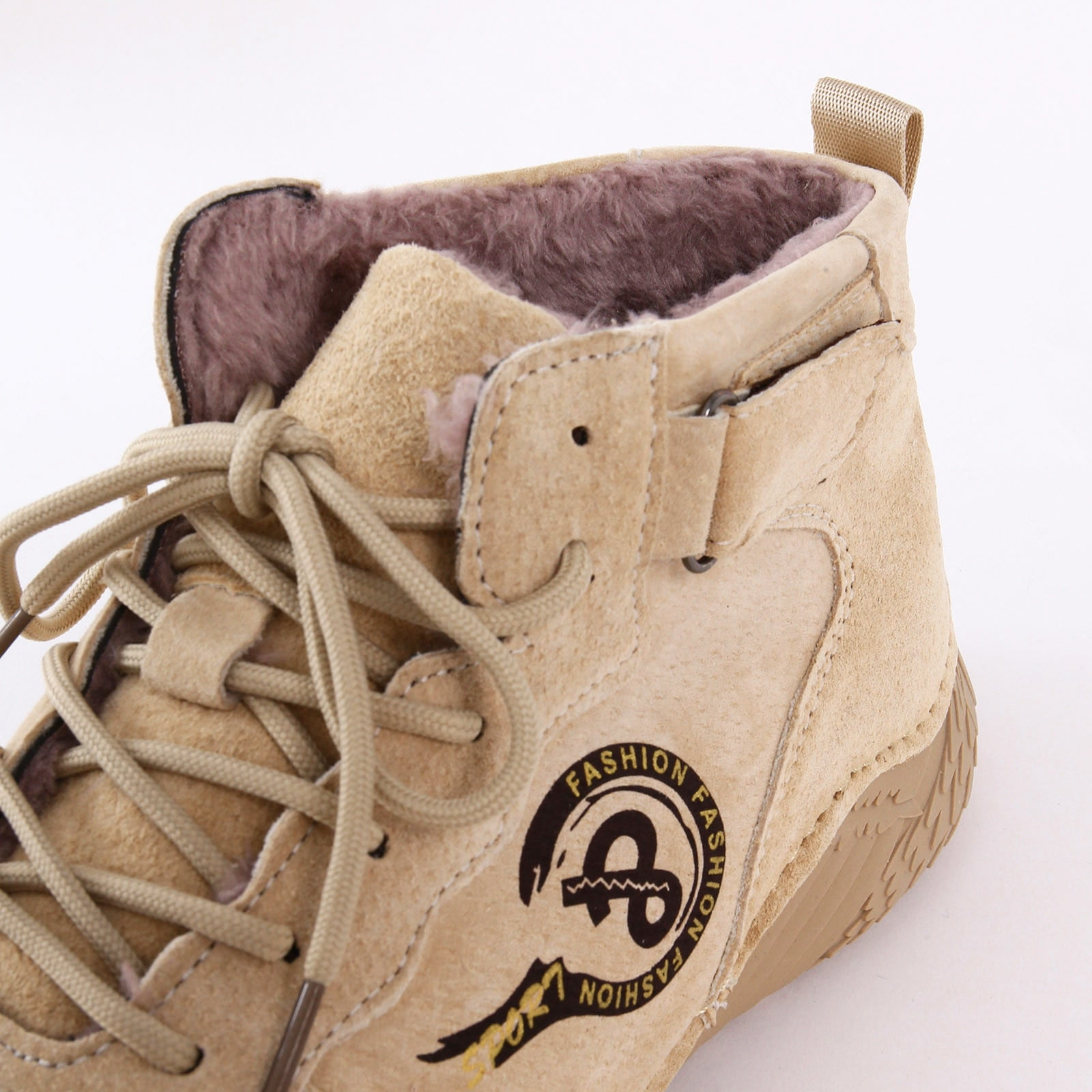 Boots Men's Beige Leather Booties Gubotare Work Boots For Men