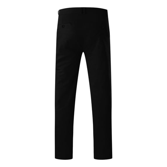 Gubotare Work Pants For Men Full Slim Length Waist Pant Casual Pocket Mid Solid Fashion Men's Trousers Men's pants,Black M