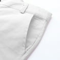 thumbnail image 1 of Gubotare Work Pants For Men Full Slim Length Waist Pant Casual Pocket Mid Solid Fashion Men's Trousers Men's pants,White M, 1 of 4