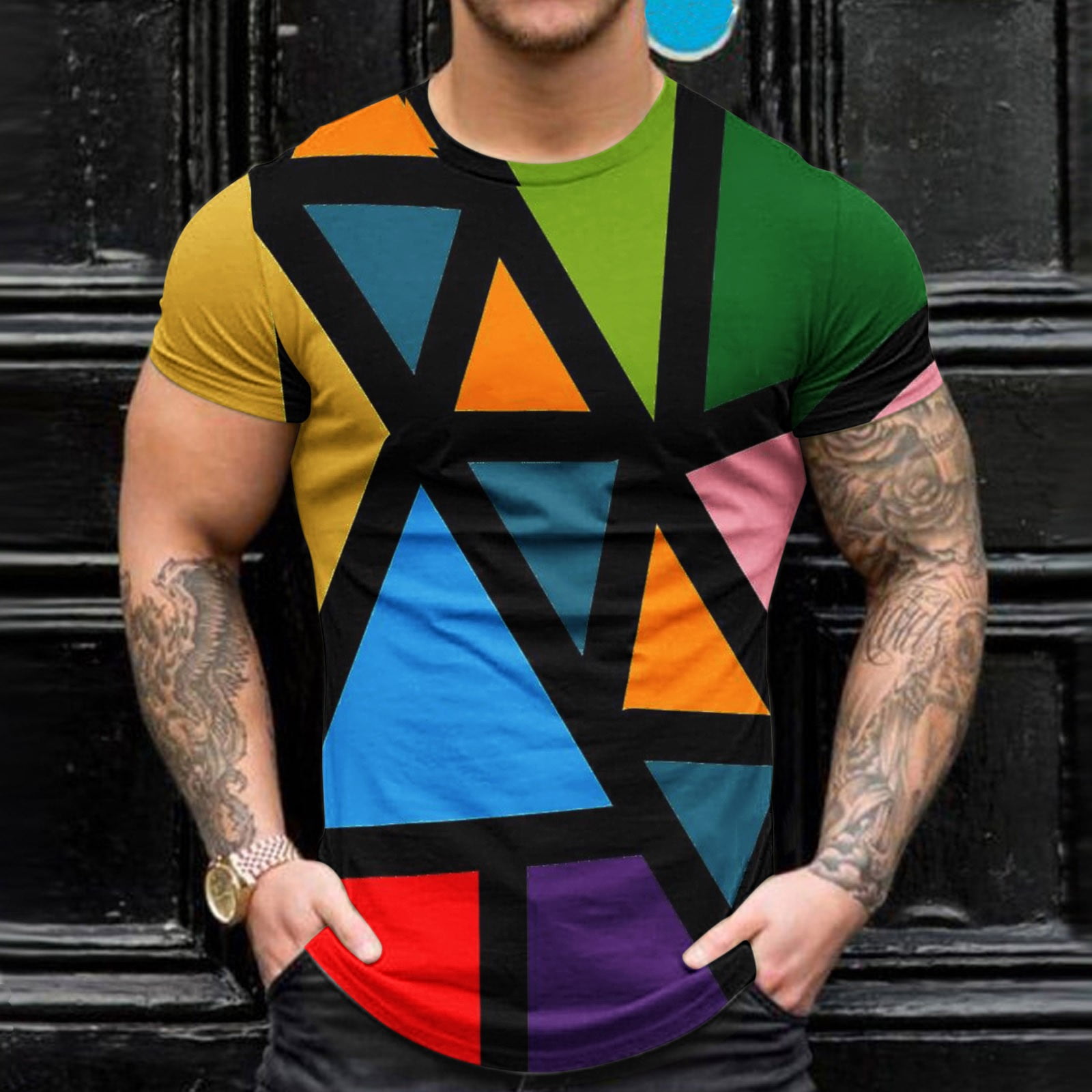 Gubotare Workout Shirts For Men Mens Hipster Hop Tees Stylish Longline Urban Streetwear Latest NYC Fashion T Shirts Blue XL Walmart