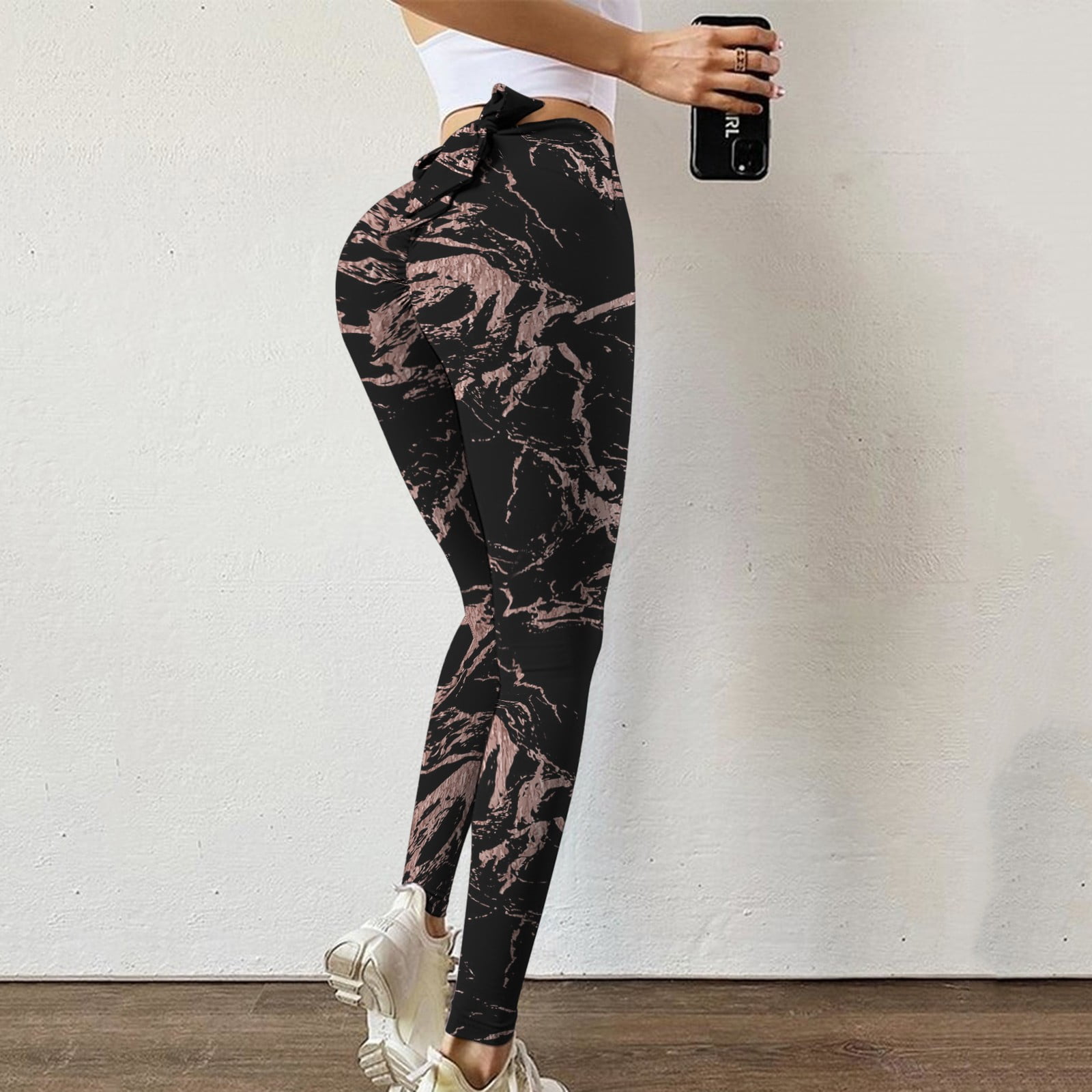 Gubotare Yoga Pants For Women Bootcut Women's Yoga Pants High Waist 7/8  Length Leggings Tummy Control Non See-Through Workout Sport Running
