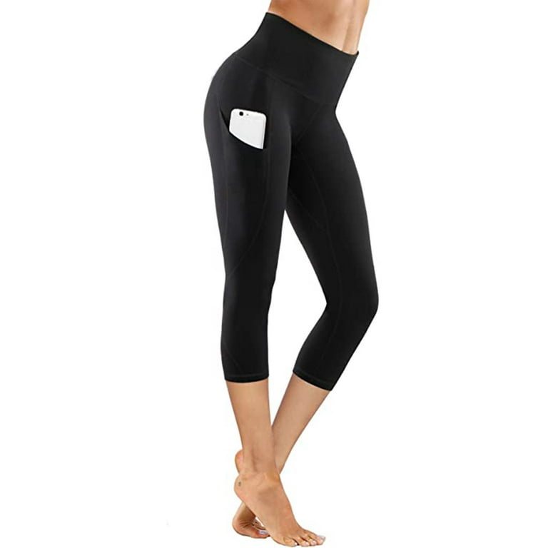 Gubotare Yoga Pants For Women With Pockets Leggings with Pockets for Women,  High Waisted Tummy Control Workout Yoga Pants,Black M 