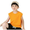 thumbnail image 1 of Curenmufel Youth Tank Tops Boys Tank Tops Athletic Sleeveless Crewneck T-Shirts Kids Undershirts 2T 3T 4T 5T 6T 7T 8-15 Years (Orange,Size 11-12 Years), 1 of 8