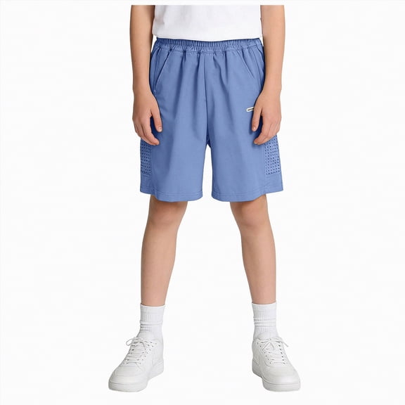 Gubotare Youth Volleyball Shorts Toddler Boys Summer Knit Shorts with Pocket Baby Pull-On Soft Active Shorts Size 7-8 (Blue,7-8 Years)
