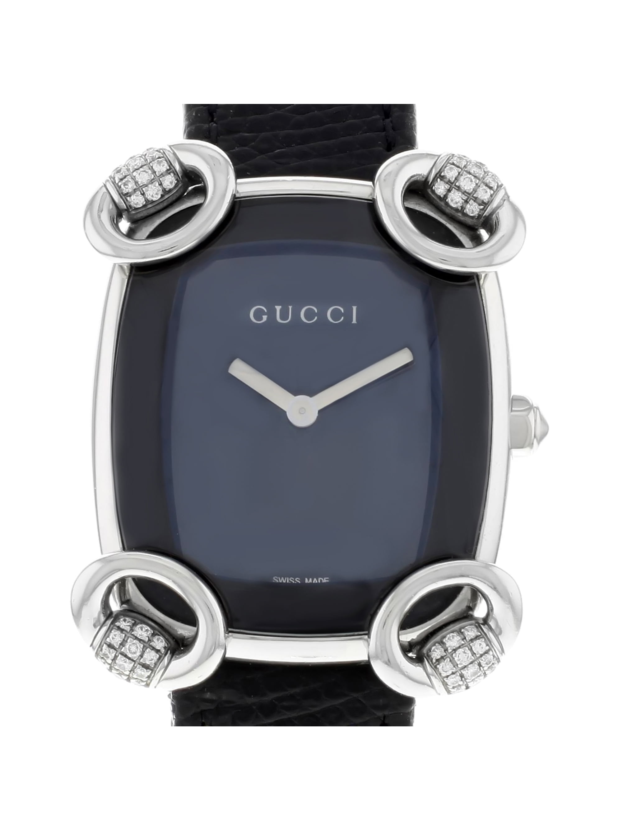 Gucci 117 Horsebit Cocktail YA117505 Stainless Steel Quartz Ladies