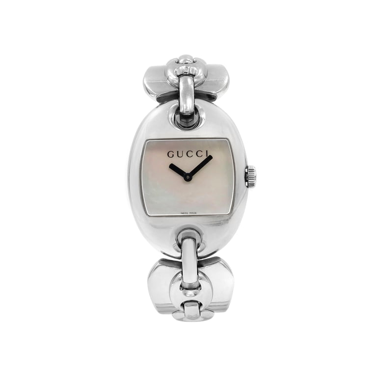Pre-Owned Gucci 121 Marina Chain MOP Dial Steel Quartz  display picture 1